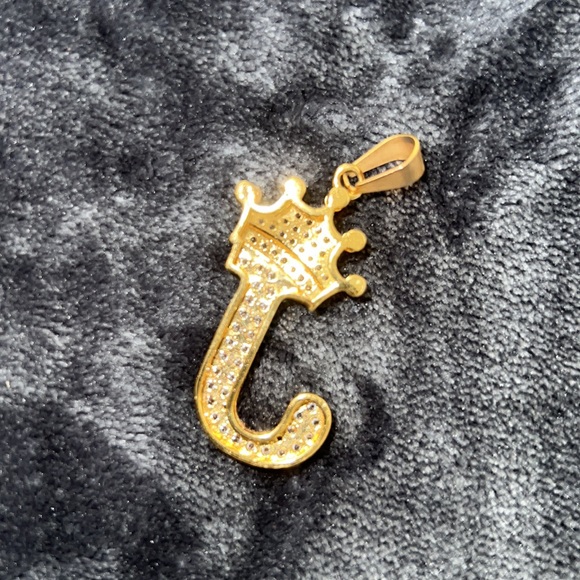 Gold Tone Crowned Letter ‘J’ - Picture 3 of 6